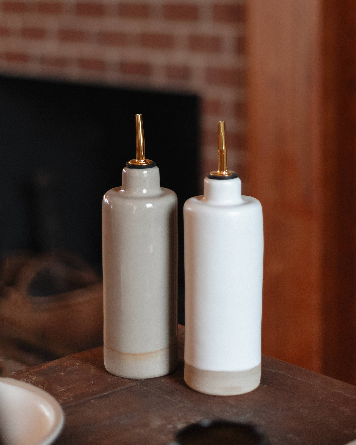 Handmade Tall Oil Dispensers: Eggshell (matte)