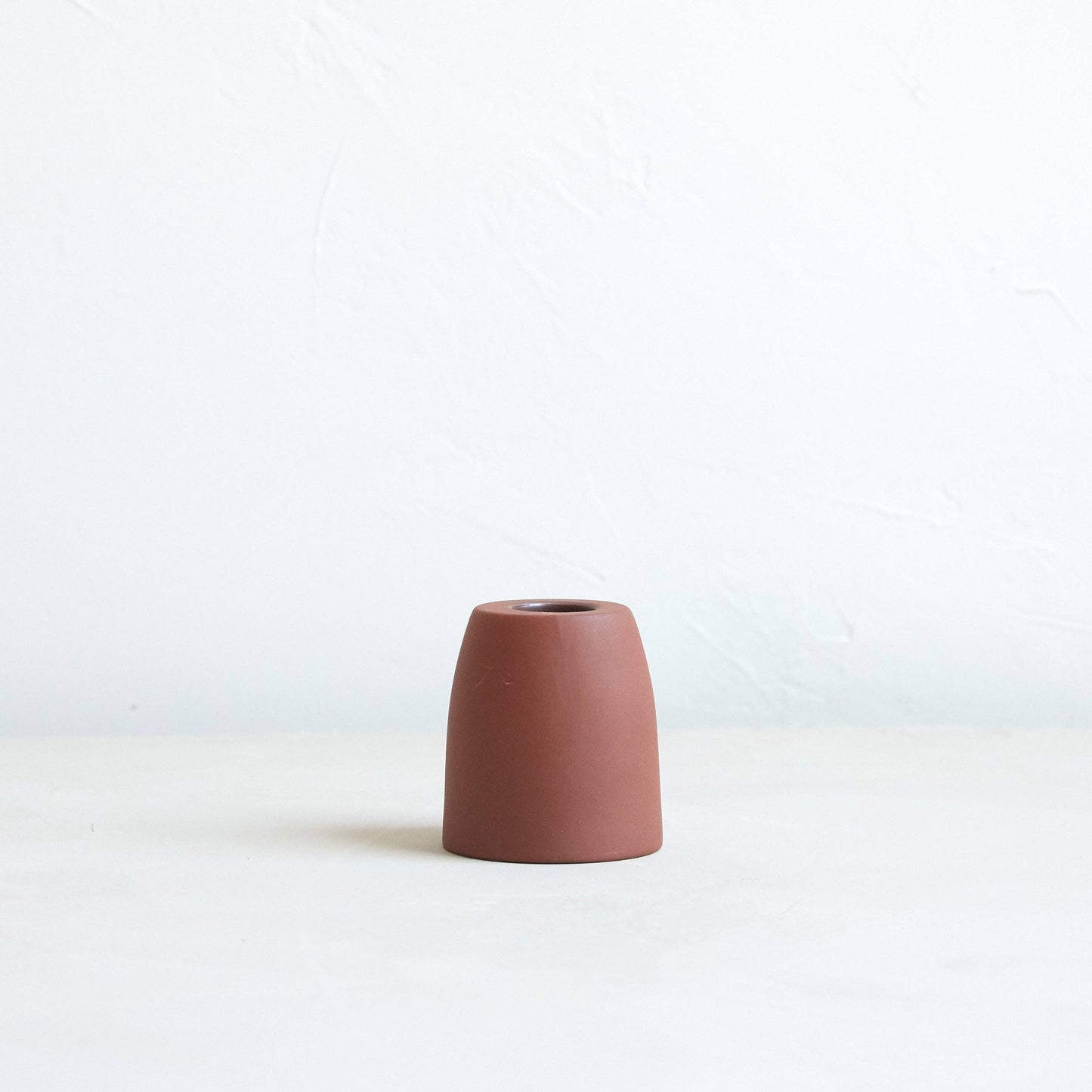 Petite Taper Holders: Matte White / Cone