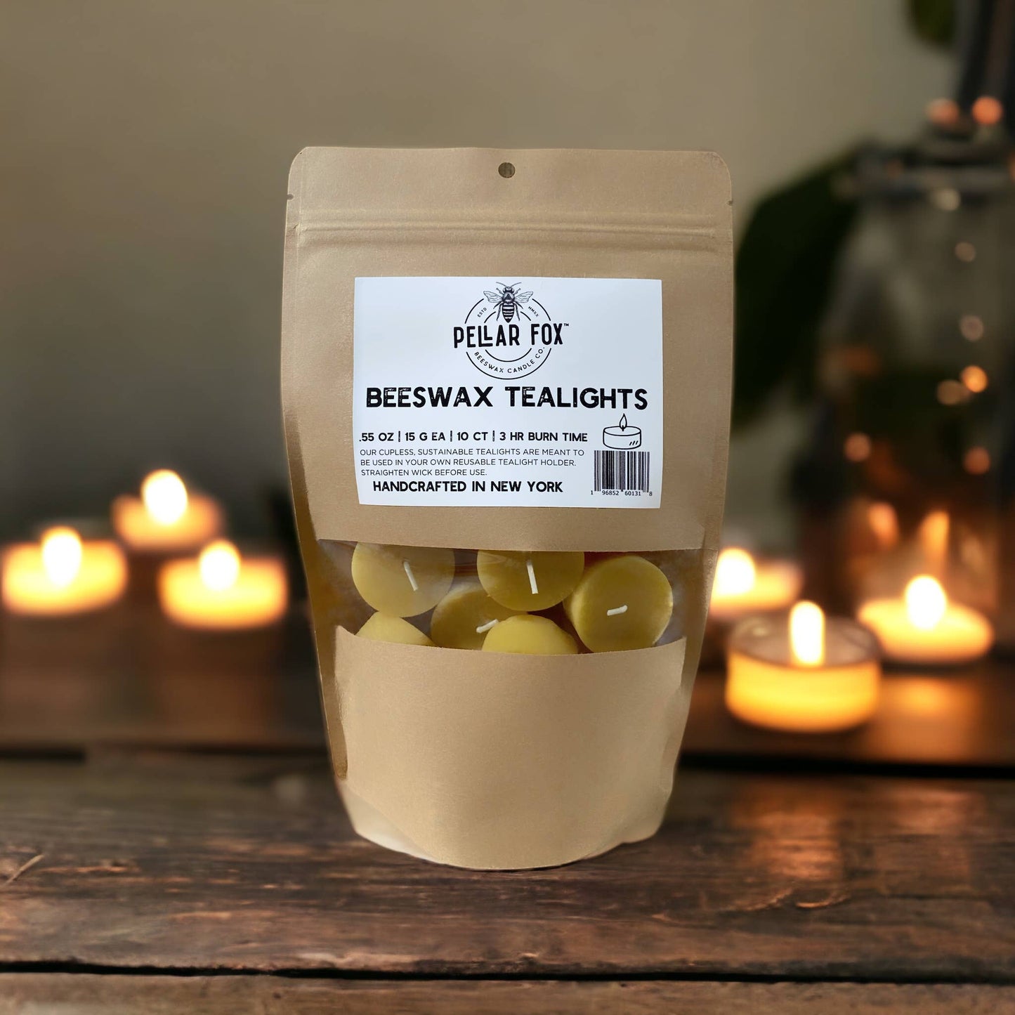 Pellar Fox Pure Beeswax Tealights