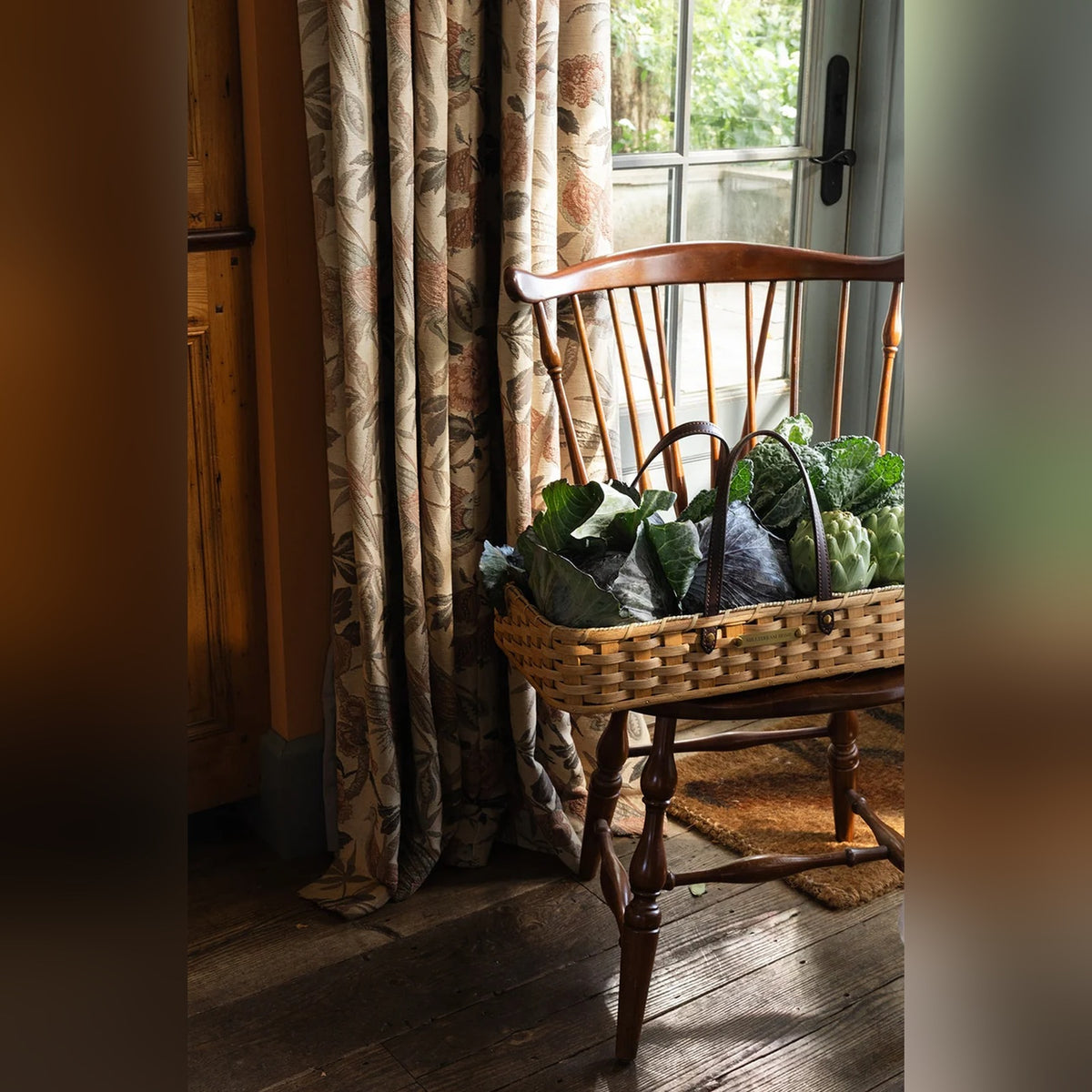 Millstream Home Flower Gathering Basket chair lifestyle