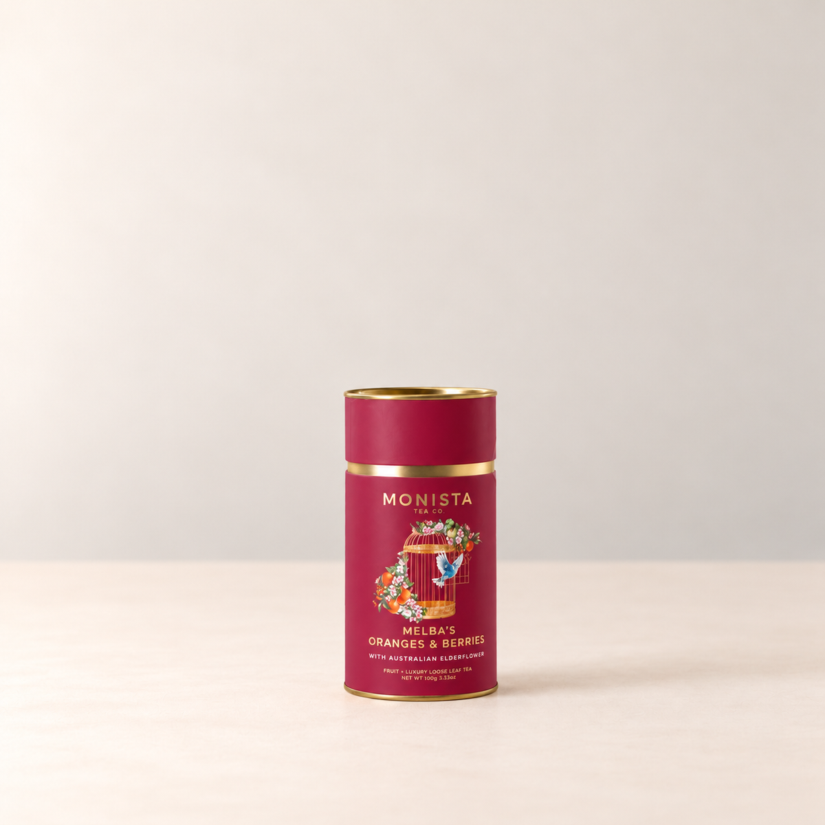 Monista Melba's Oranges and Berries tea canister, Household Ivory editorial photograph