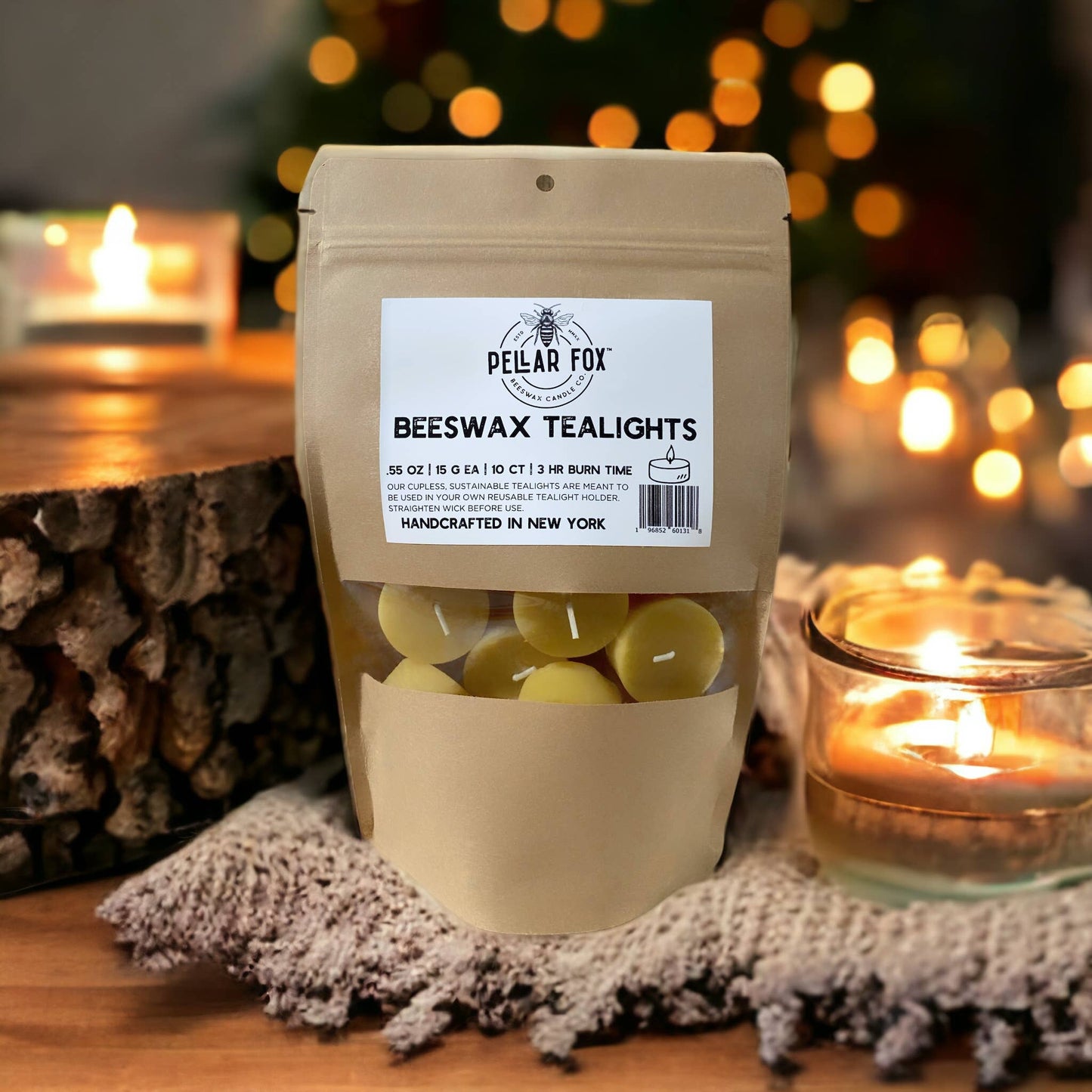 Pellar Fox Pure Beeswax Tealights