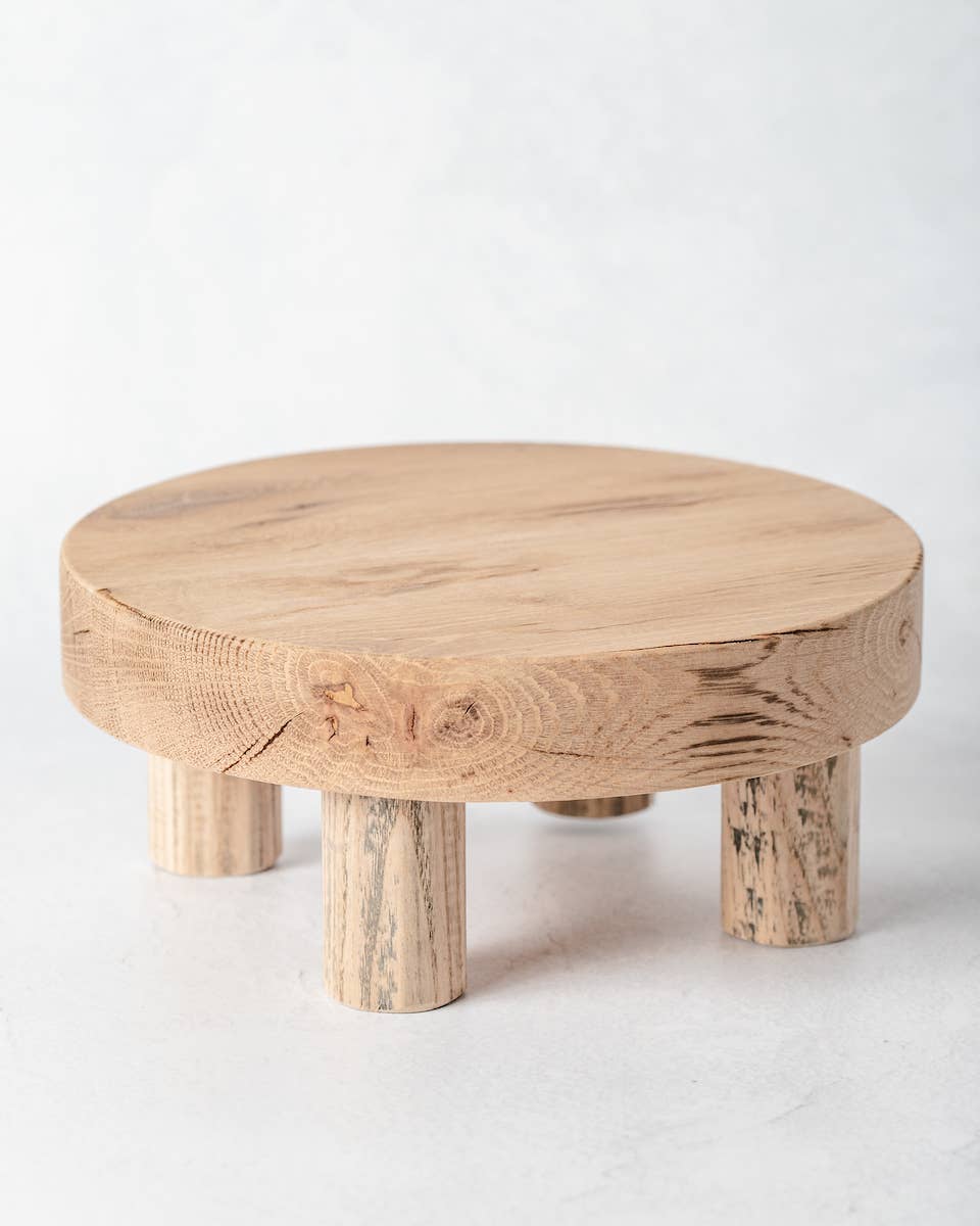 Round Wood Riser Stand- Medium