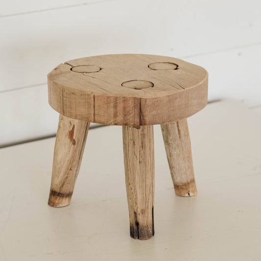 Round Wood Riser Stand - Tall